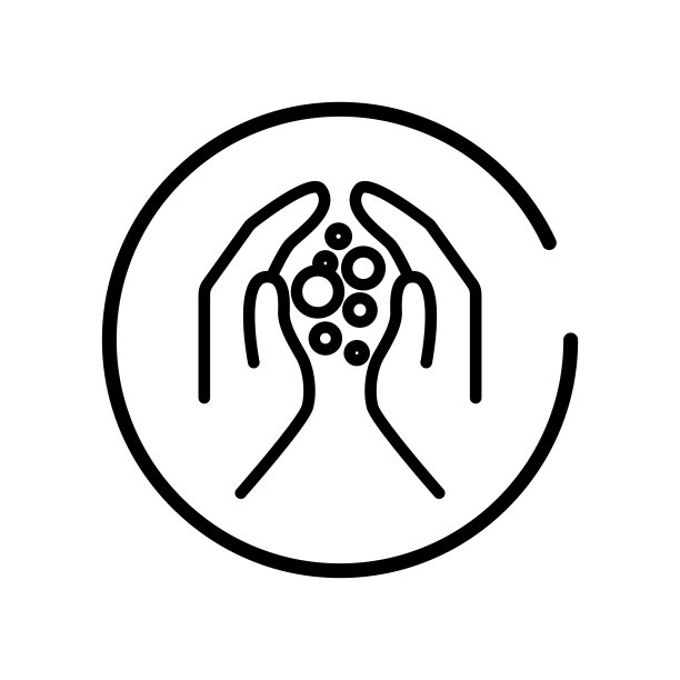 矢量插图。一套轮廓线图标的洗手，手卫生，疾病预防在白色背景。图片下载