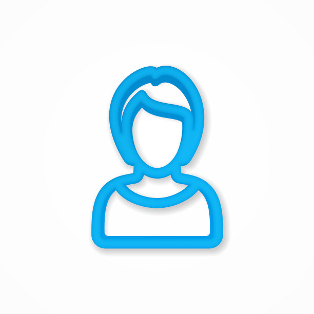 阿凡达女商人现实的图标。三维线矢量插图。俯视图图片下载