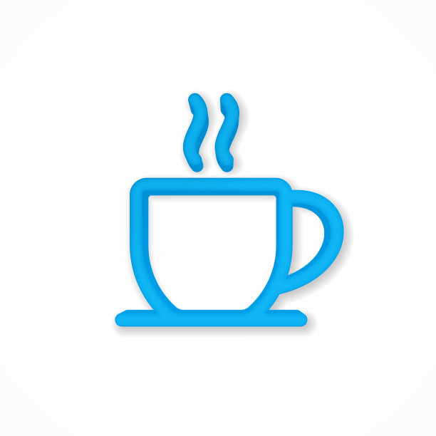 咖啡杯现实的图标。三维线矢量插图。俯视图图片下载