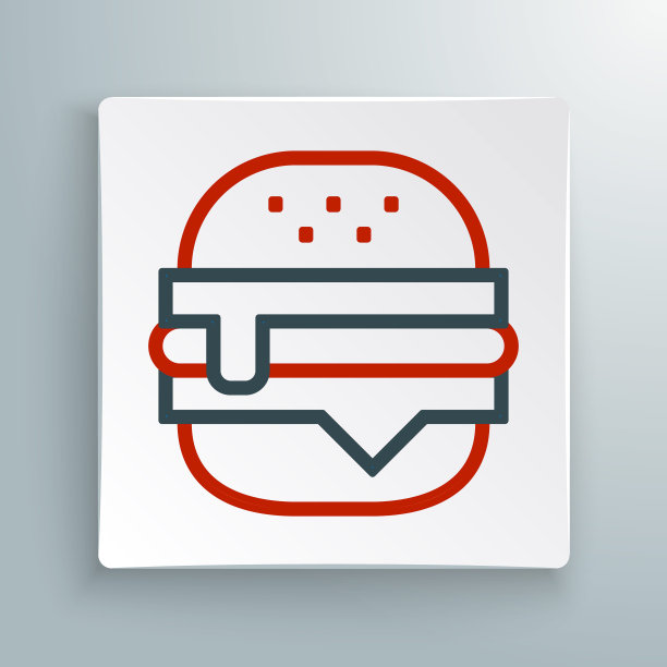 Line Burger图标孤立在白色背景上。汉堡图标。芝士汉堡三明治的迹象。快餐菜单。色彩斑斓的轮廓的概念。向量图片下载