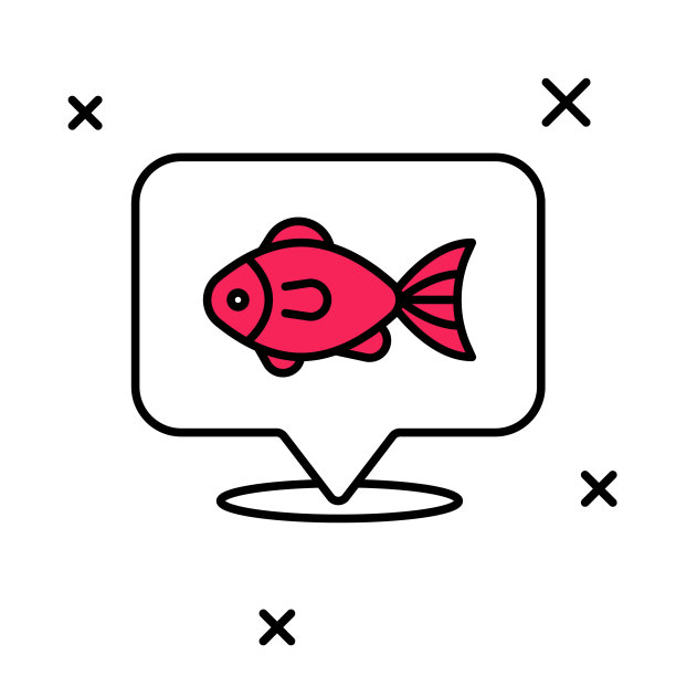 填充轮廓位置钓鱼图标孤立在白色背景。钓鱼的地方。向量图片下载