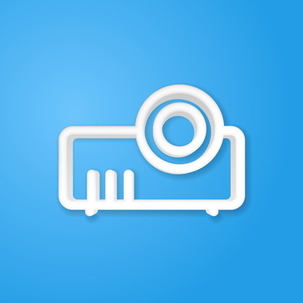 投影仪，演示和会议现实的图标。三维线矢量插图。俯视图图片下载