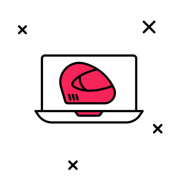 填充轮廓赛车头盔图标孤立在白色背景。极限运动。运动设备。向量图片下载