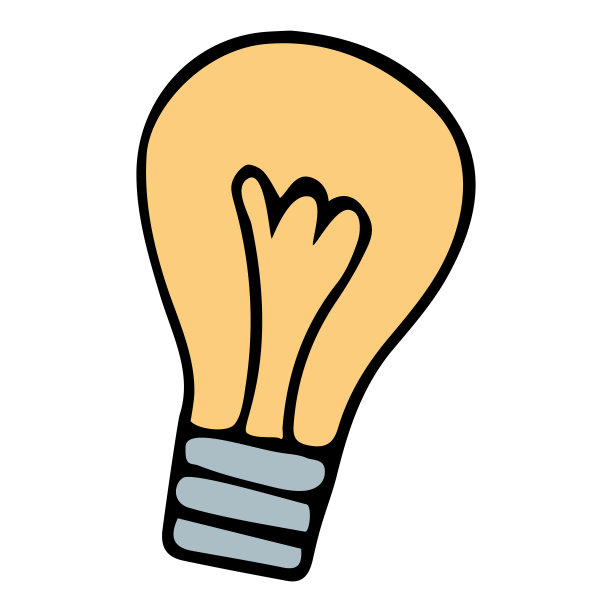 灯泡创意社交媒体营销企业营销技术涂鸦矢量插图图标图片下载