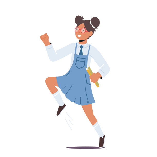 青春、幸福、自由的理念。小女孩在白色背景下孤立地玩耍和跳跃图片下载