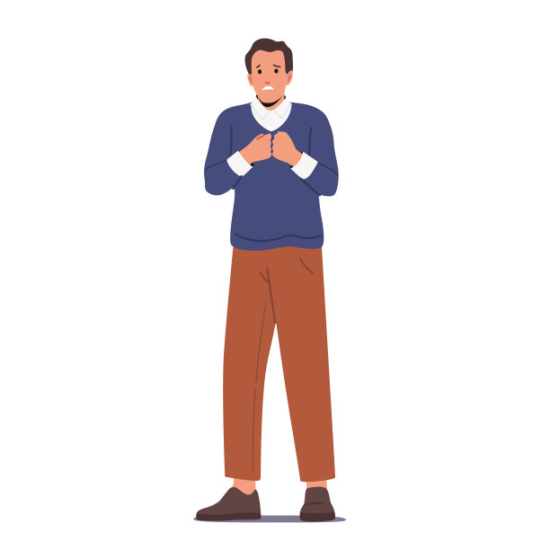 抑郁，焦虑的人与不快乐的脸感到消极的情绪，遭受抑郁和焦虑问题，悲伤的性格图片下载