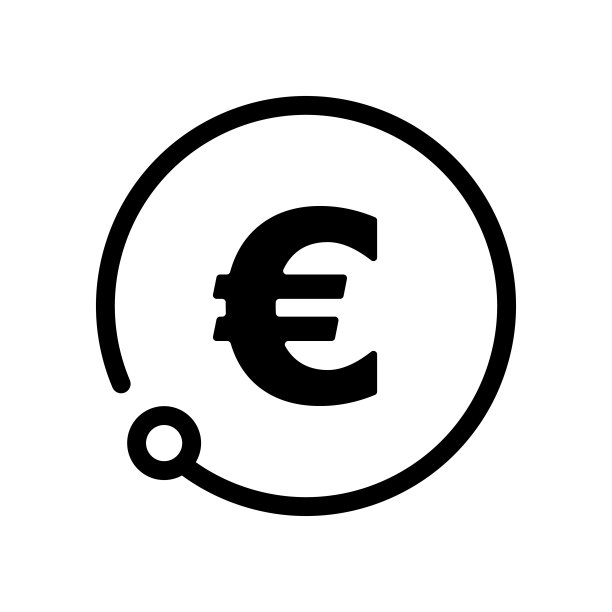 现代欧元的象征。货币符号。向量。图片下载