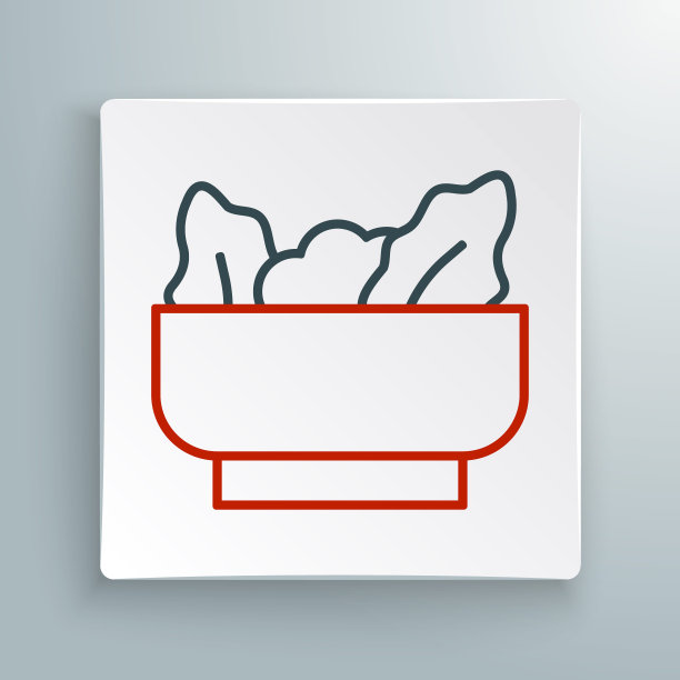 线云顿图标孤立在白色背景上。中国菜。色彩斑斓的轮廓的概念。向量图片下载