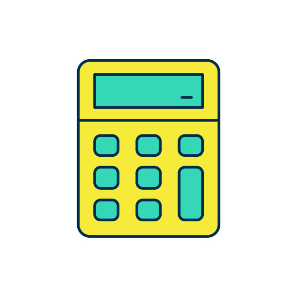 填充轮廓计算器图标孤立在白色背景。会计的象征。商业计算、数学、教育和金融。向量图片下载