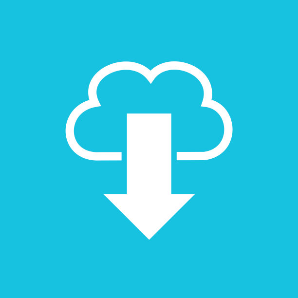 云下载-云与箭头蓝色背景图片下载