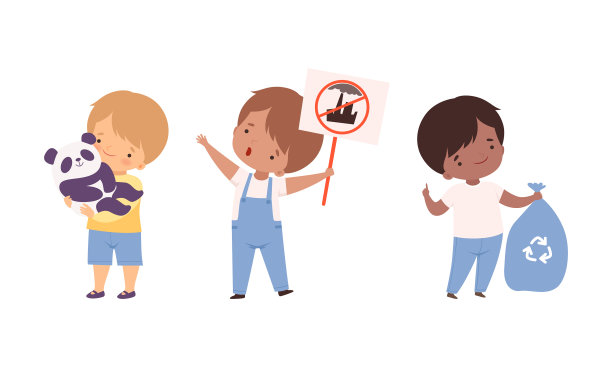 小男孩关心地球和保护自然图片下载