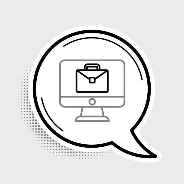 在线工作图标隔离在灰色上图片下载