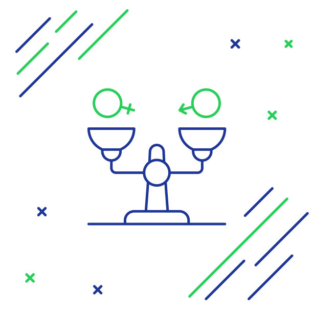 行性别平等图标孤立在白色图片下载