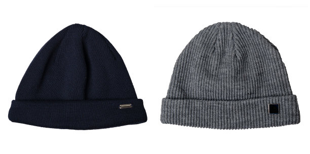 Docker针织帽孤立在白色背景。时尚的说唱歌手的帽子。帽子的渔夫图片下载