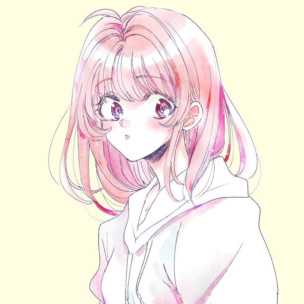 连帽衫女孩的插图图片下载