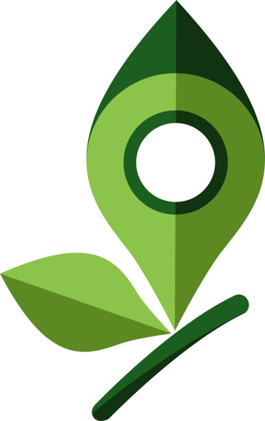 别针叶子licon设计模板绿色图片下载