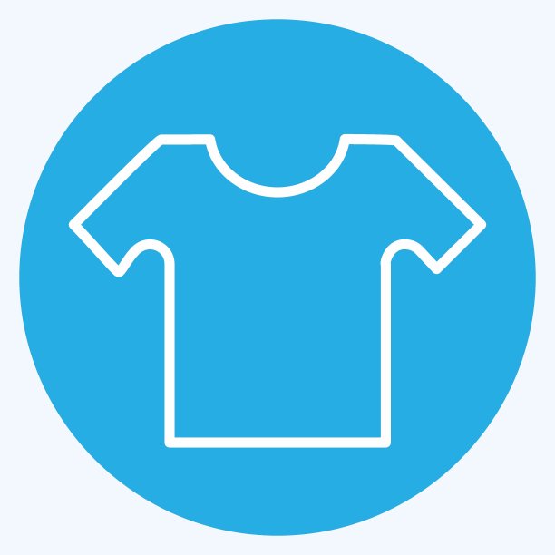 图标小衬衫-蓝眼睛风格-简单的插图图片下载