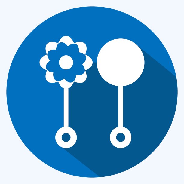 图标Shaker玩具-长阴影风格-简单的插图图片下载