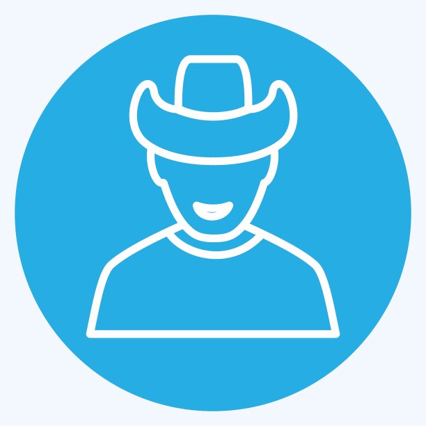 图标人-蓝眼睛风格-简单的插图，有利于印刷，公告，等图片下载