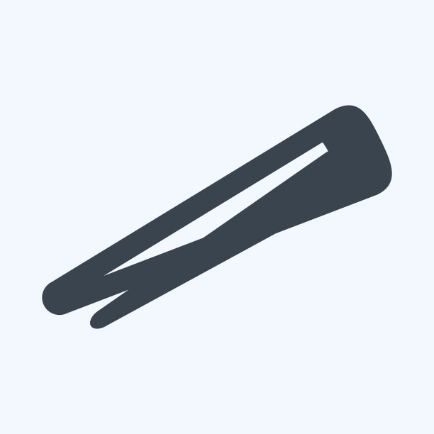 图标发夹2 -字形样式-简单的插图，适合打印，公告等图片下载