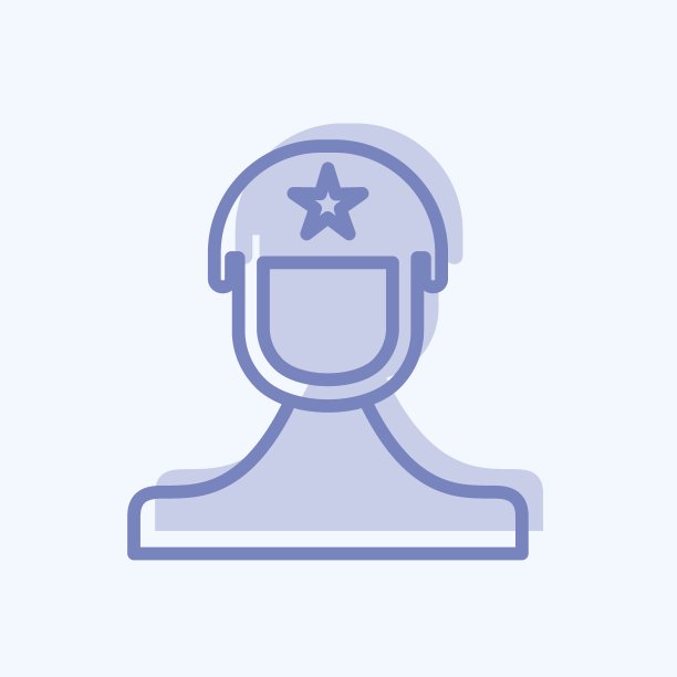 图标士兵-双色风格-简单的插图图片下载