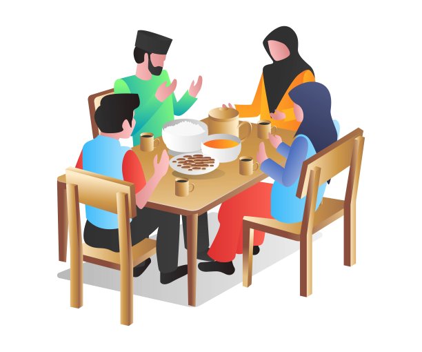 伊斯兰教斋月吉祥插画图片下载