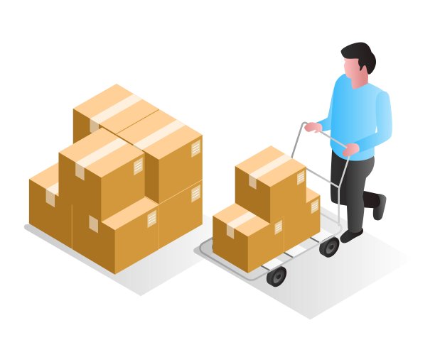 用婴儿车运载货物图片下载