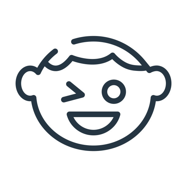 眨眼微笑细线图标。快乐，眨眼线性图标从用户界面概念孤立的轮廓符号。矢量插图符号元素的网页设计和应用程序。图片下载