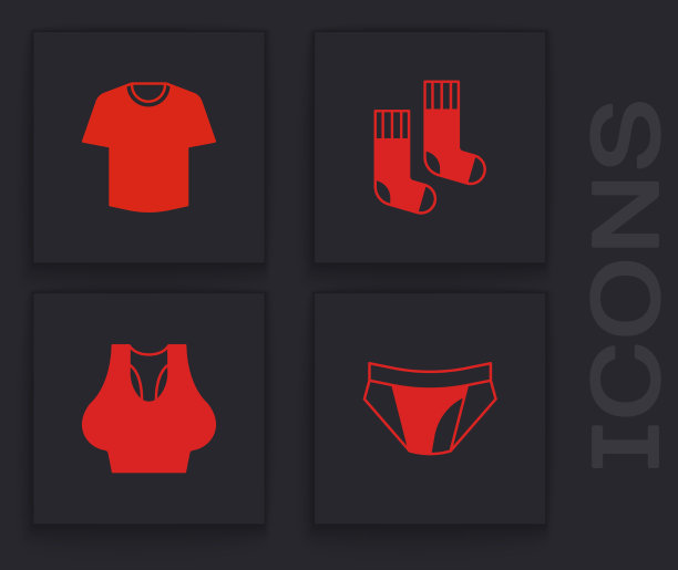 设置男士内裤、t恤、袜子和汗衫图片下载