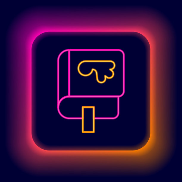 发光的霓虹灯线海盗书图标孤立在黑色背景。色彩斑斓的轮廓的概念。向量图片下载