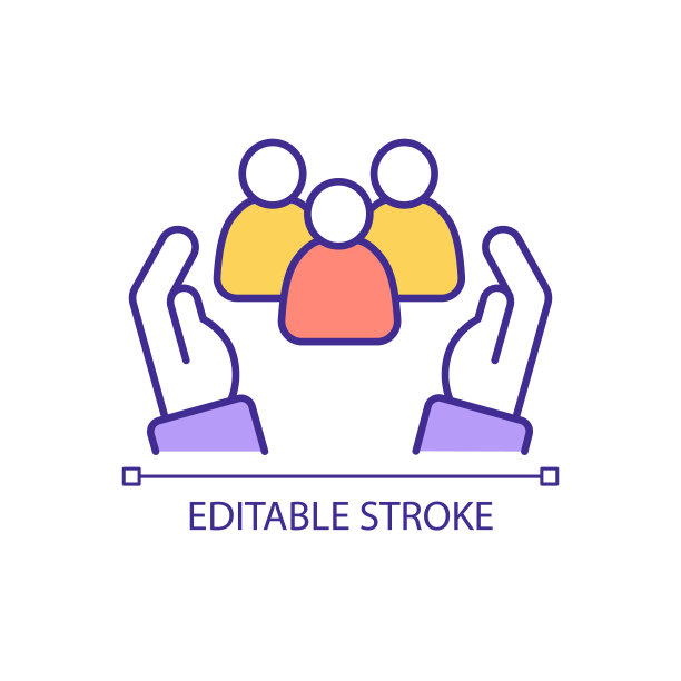 社会弱势群体保护RGB彩色图标图片下载