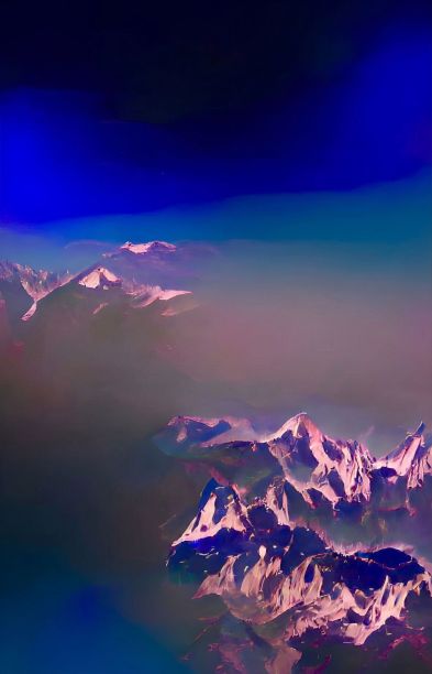 神话般的夜晚，高山，阿尔卑斯，欧洲景观图片下载