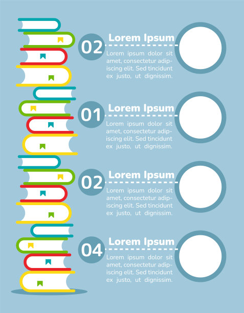 高等教育信息图表设计模板图片下载