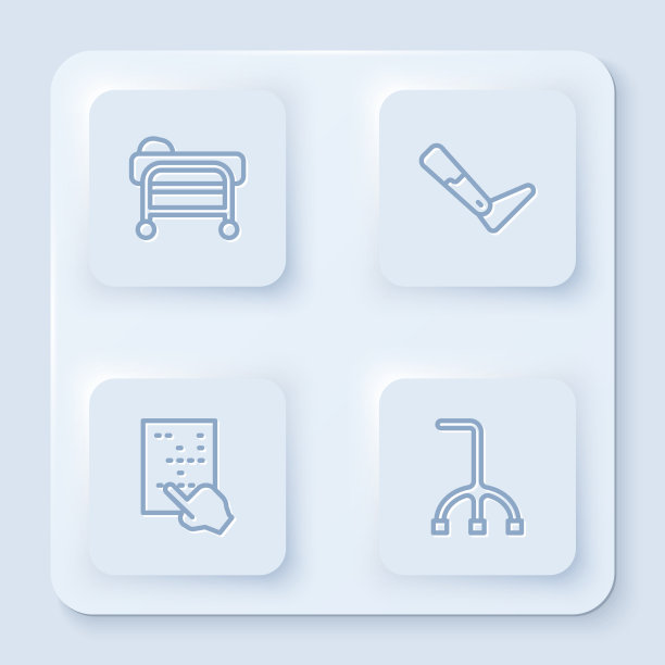 设牵线机、义肢和盲文图片下载