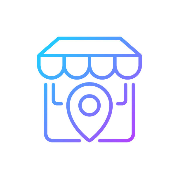 存储位置梯度线性矢量图标图片下载