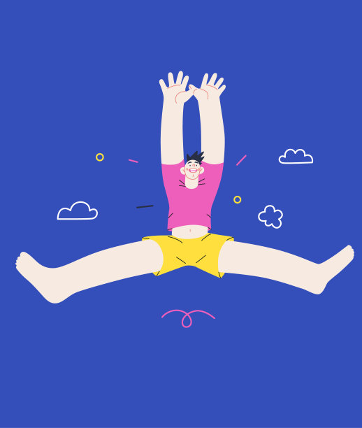 快乐——快乐的人们高兴地跳在空中图片下载