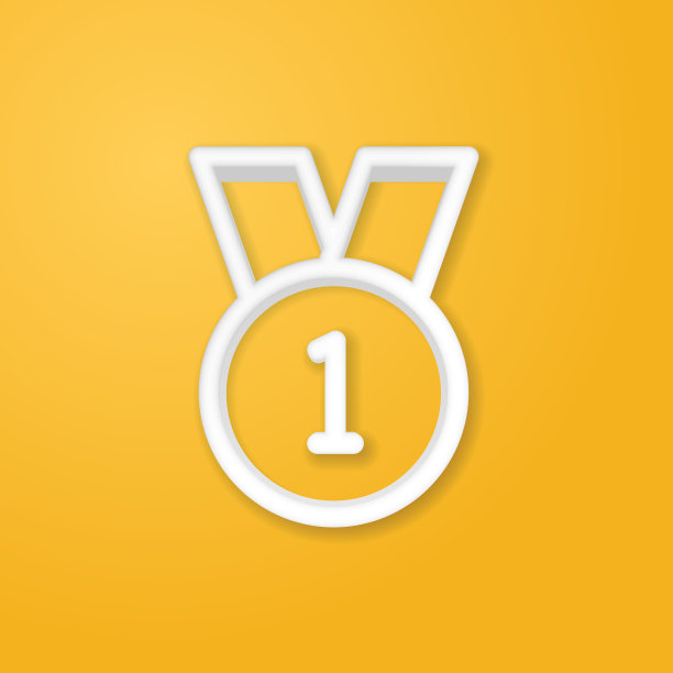 勋章，奖励现实的图标。三维线矢量插图。俯视图图片下载