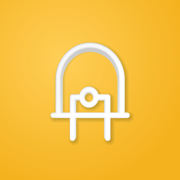 Led灯泡逼真的图标。三维线矢量插图。俯视图图片下载