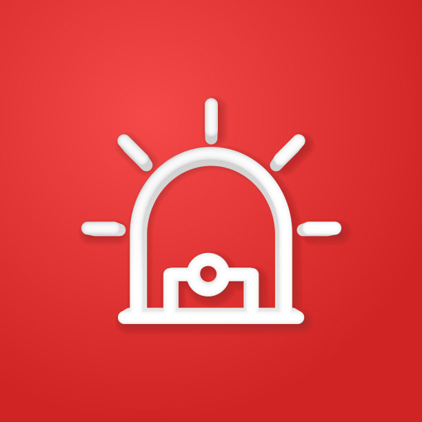 报警信号，警报，警报警笛逼真的图标。三维线矢量插图。俯视图图片下载