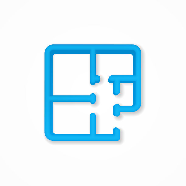 建筑图纸。公寓计划现实的图标。三维线矢量插图。俯视图图片下载