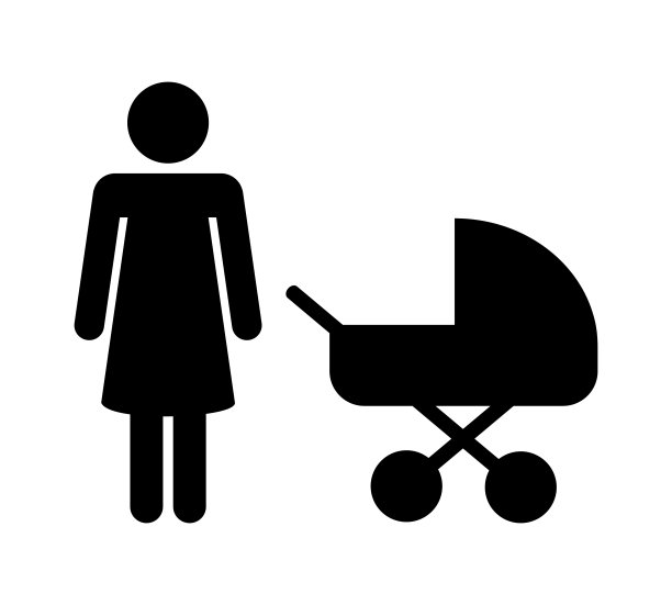 推着婴儿车的女人图片下载