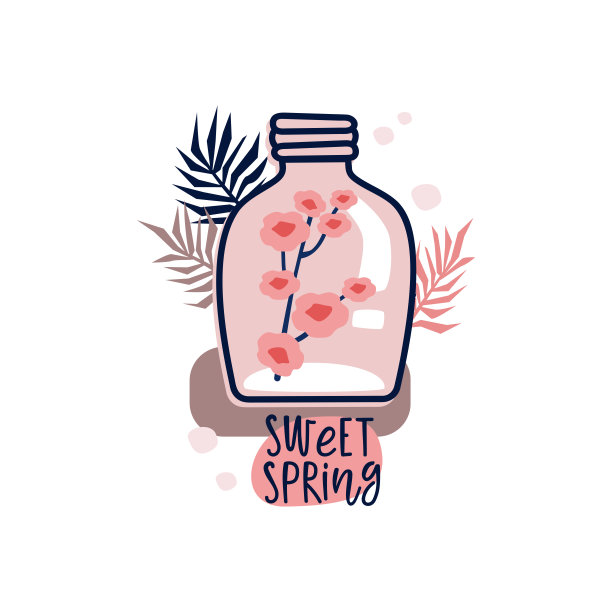 彩色蜡笔的一个插花的矢量插图。图片下载