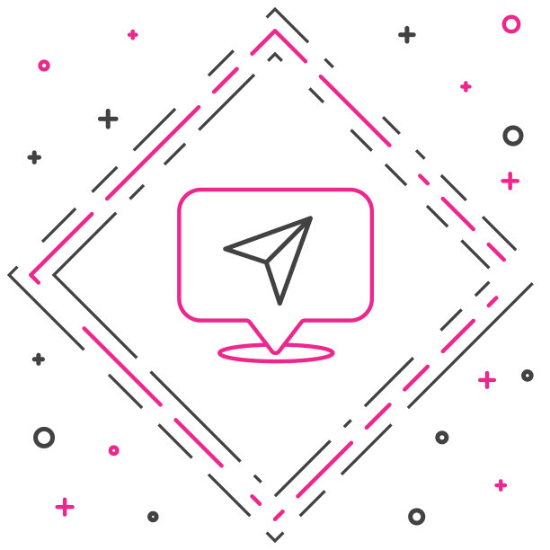 城市地图导航图标孤立在白色背景线信息图。界面的概念设计。地理定位的概念。色彩斑斓的轮廓的概念。向量图片下载