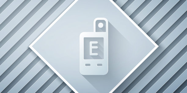 纸切米图标孤立在灰色背景上。照度计。曝光计-一种测量亮度的装置。纸艺术风格。向量图片下载