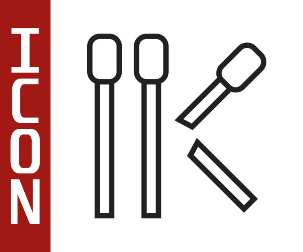 黑线匹配孤立在白色背景上的图标。向量图片下载