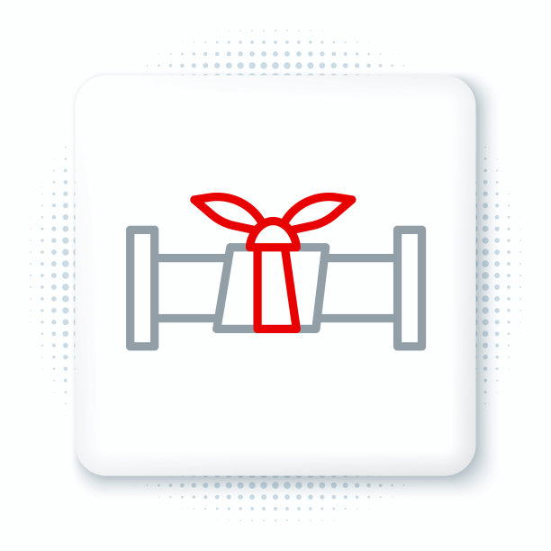 线条工业金属管道图标孤立在白色背景上。水暖管道零件的形状不同。色彩斑斓的轮廓的概念。向量图片下载