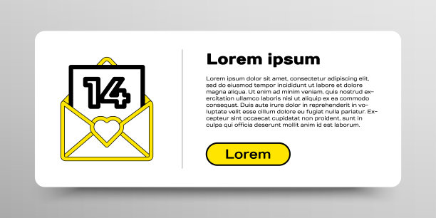 线信封与情人节心脏图标孤立在白色背景上。消息的爱。情书和浪漫。色彩斑斓的轮廓的概念。向量图片下载