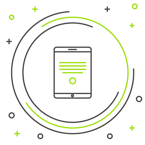 Line Tablet图标孤立在白色背景上。色彩斑斓的轮廓的概念。向量图片下载