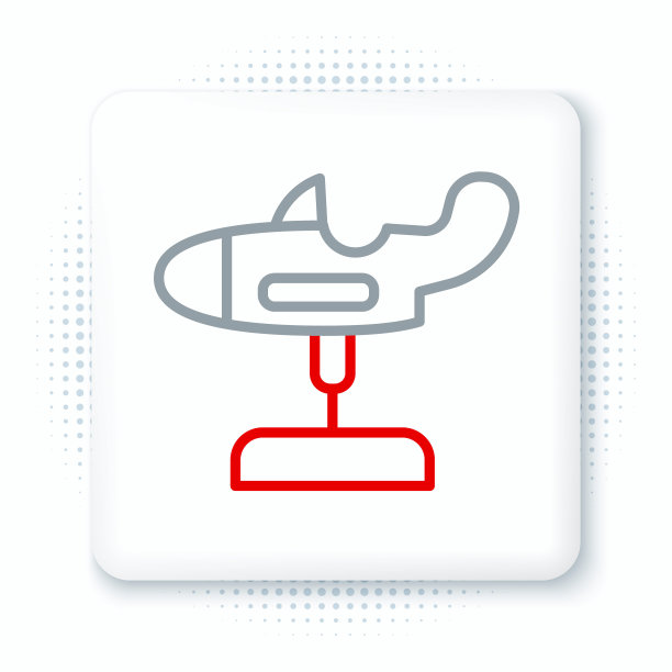 直线秋千平面上的操场图标孤立在白色背景上。带飞机的儿童旋转木马。娱乐图标。色彩斑斓的轮廓的概念。向量图片下载