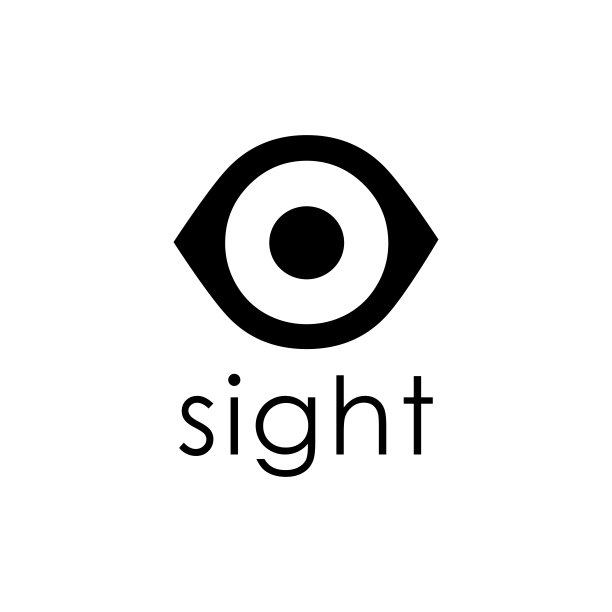 现代简单的眼睛视觉标志图标矢量模板上的白色背景图片下载